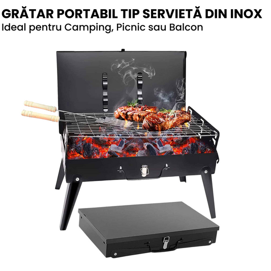 Grătar Portabil Tip Servietă