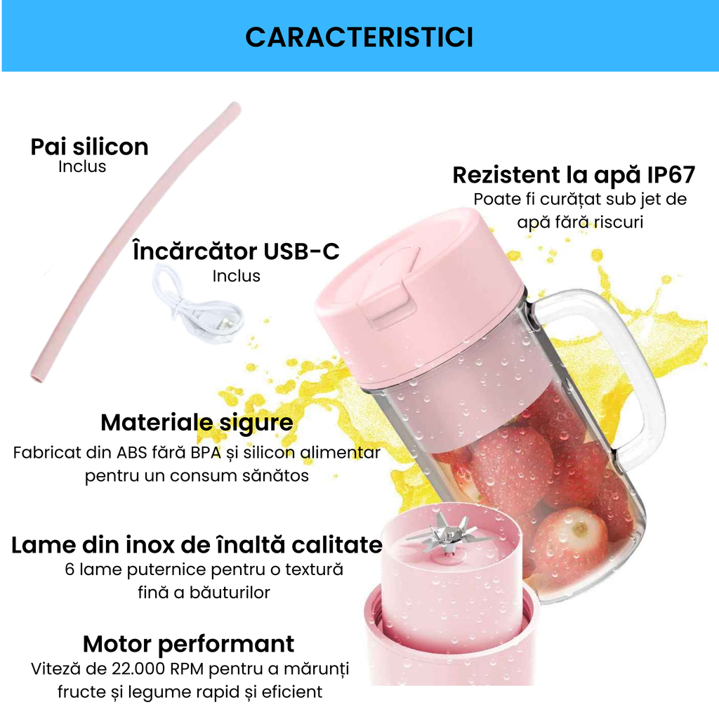 Blender Portabil Multifuncțional